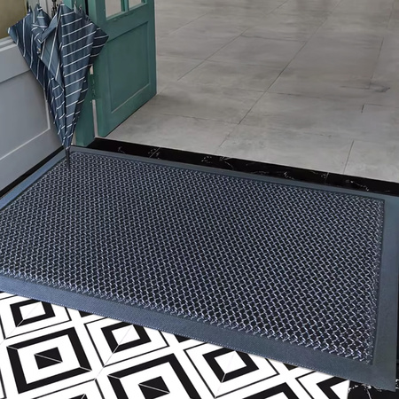 Wycieraczka siatka 3d pod drzwi do butów mata gumowa 80x150 gruba XL, czarna