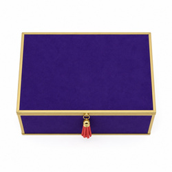 Szkatułka na biżuterię 18x13x7 cm 4ASS CLR Purple