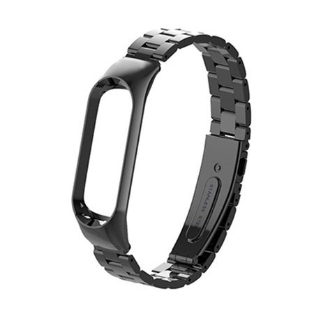 Pasek stalowy do Xiaomi Mi Band 3/4 - Black
