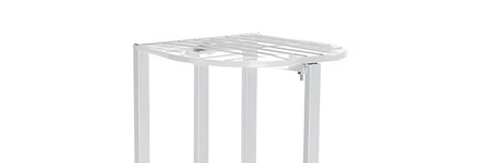 Standing metal flower pot for 6 flower pots - white
