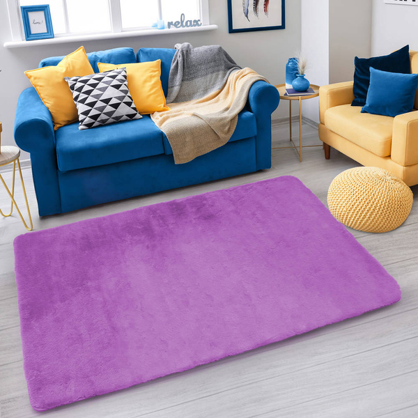 Dywan Rabbit 140x200 cm, fioletowy Lavender - miękki do salonu i sypialni