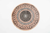 NOVO Strado round rug modern beige torte pattern for living room Aztec 120x120 cm