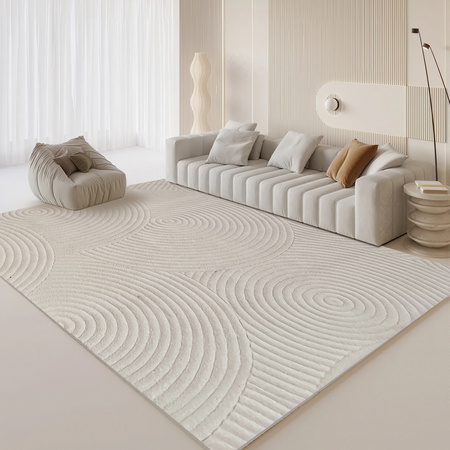 Dywan 160x230 do salonu pętelkowy duży japandi nowoczesny ciężki gruby POLO - Raining Grey (Szary)