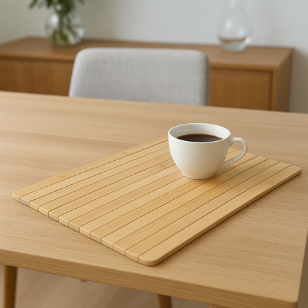 PODŁOKIETNIK na sofę kanapę podkładka nakładka elastyczna taca bambusowa, brązowy