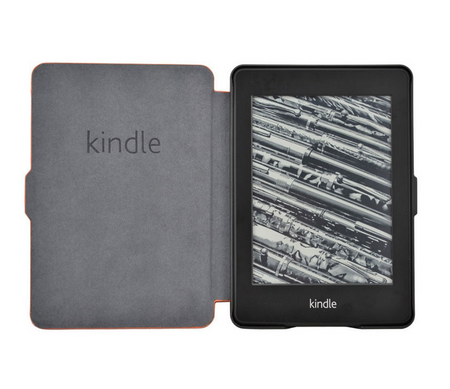 Etui Book Cover czarne do Kindle Paperwhite 1/2/3 z funkcją usypiania i eleganckim wykończeniem
