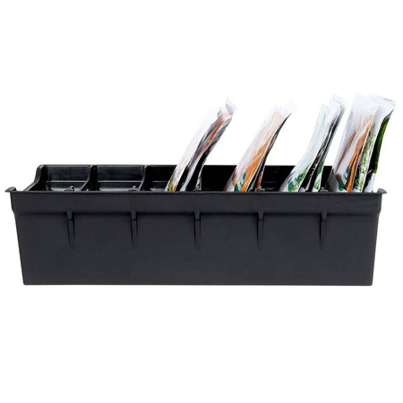 Organizer pojemnik kuchenny na torebki z przyprawami 30x13x8 cm (Czarny)