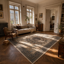 Duży dywan Mandala do salonu 200x300 orientalny NOVO antypoślizgowy miękki