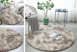 Shaggy Ombre Strado Round Carpet 140x140 OmbreCamel (Beige)