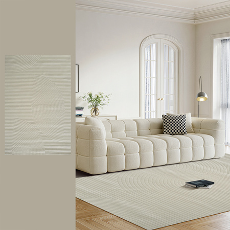 Dywan 120x170 do salonu pętelkowy duży japandi nowoczesny ciężki gruby POLO - Path Grey (Szary)