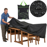 Pokrowiec na meble ogrodowe stół krzesła wodoodporny mocny 300x200x80cm XXL