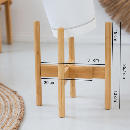 Kwietnik stojący REGULOWANY 25-36 drewniany stojak na kwiaty rośliny NEST