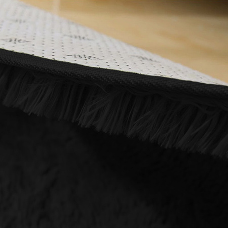 Dywan Shaggy antypoślizgowy nowoczesny salon miękki puszysty 140x190, czarny