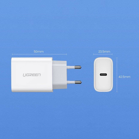 Ugreen ładowarka sieciowa USB Power Delivery 3.0 Quick Charge 4.0+ 20W 3A biały (60450)