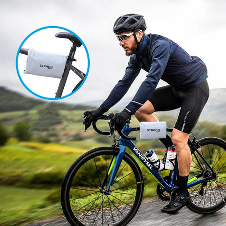 Duży Pokrowiec Na Rower Wodoodporny Motor Skuter 110x200x70cm XXL Ściągacz, biały