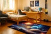 Dywan gamingowy 3D Kosmos 140x200 cm - nowoczesny wzór 3D do pokoju gracza