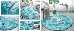 Shaggy Ombre Strado Round Carpet 120x120 OmbreBlue (Light Blue)