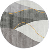 Round carpet NOVO Strado modern delicate gray pattern for living room Grey Echo 200x200 cm