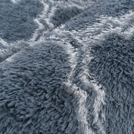 Dywan do salonu shaggy DECOR antypoślizgowy miękki puszysty modny 200x250, srebrny