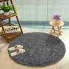 Shaggy Strado 160x160 GreyNight round carpet (Dark Gray)
