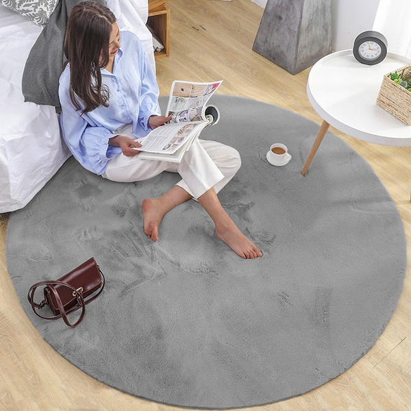 Rabbit Strado 90x90 Silver Round Carpet (Light Gray)