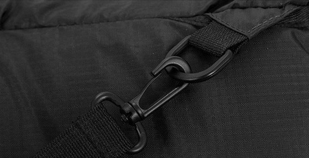 WODOODPORNA Torba sportowa treningowa plecak 2 komory 4 kieszenie, czarna