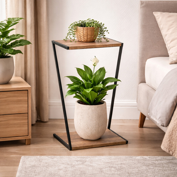 Kwietnik 50x20x29 cm metalowy podłogowy na rośliny kwiaty doniczki