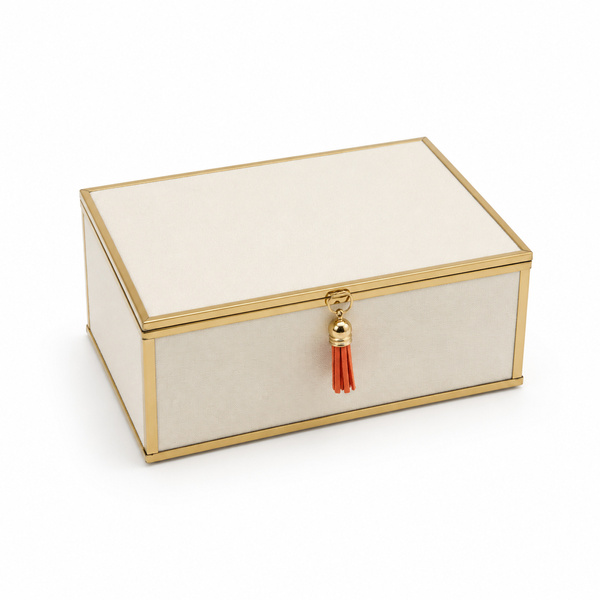 Szkatułka na biżuterię 18x13x7 cm 4ASS CLR Beige