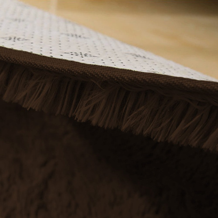 Dywan Shaggy antypoślizgowy nowoczesny salon miękki puszysty 120x170, ciemnobrązowy