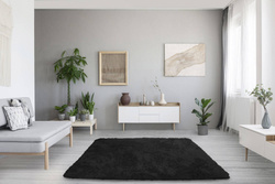 Shaggy Strado room carpet 80x150 BlackSky (Black)