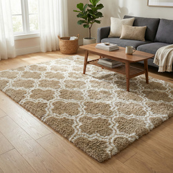 Dywan Shaggy Decor 200x250 cm, khaki - miękki, przyjemny w dotyku, do salonu i sypialni