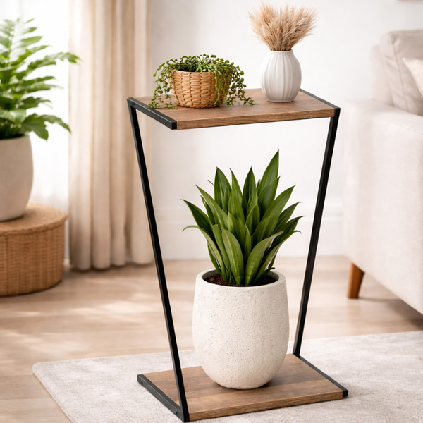 Kwietnik 50x20x29 cm metalowy podłogowy na rośliny kwiaty doniczki