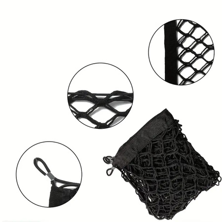 Siatka z kieszenią do bagażnika samochodowa duża elastyczna 110x40, czarna