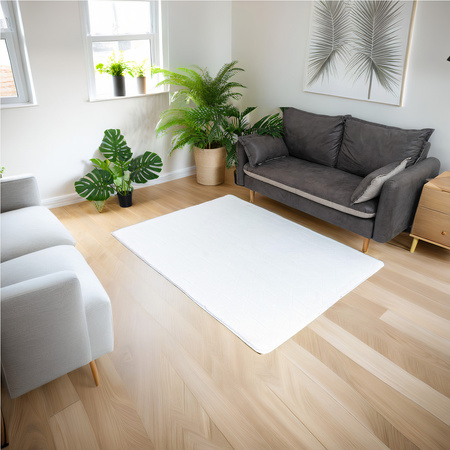 Dywan STRADO Rabbit 3D pluszowy miękki jak królik 80x150 White