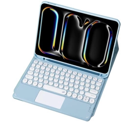 Etui z klawiaturą Bluetooth touchpad do iPad Pro 13 Gen5 (Niebieskie)