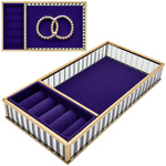 Szklana szkatułka na biżuterię 26x13x4cm 4A Purple