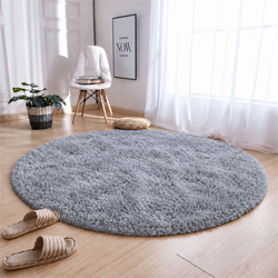 Shaggy Strado 150x150 SilverFur Round Carpet (Light Gray)