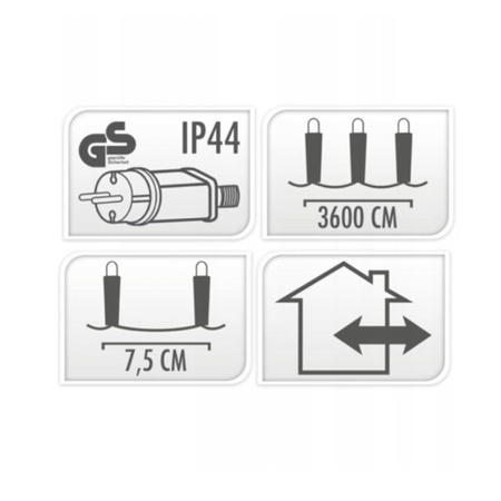 Lampki choinkowe 480 LED biały ciepły IP44