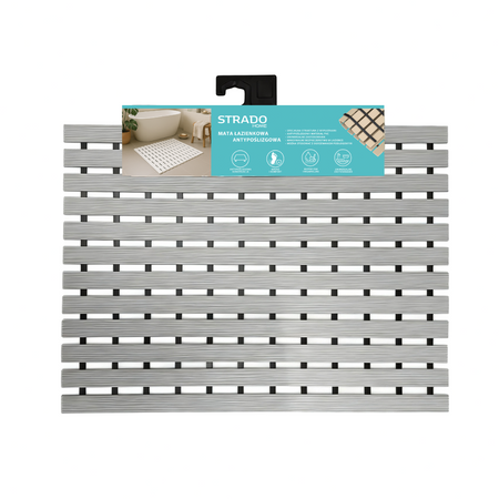 MATA łazienkowa antypoślizgowa POD PRYSZNIC brodzik do sauny basenu 43x61, szara