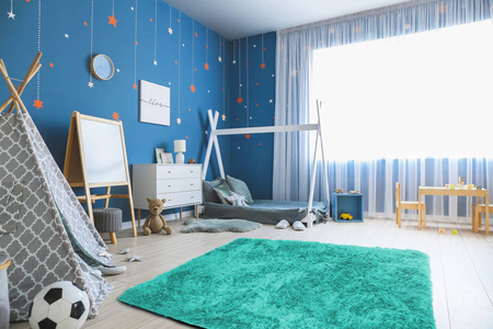 Dywan Shaggy antypoślizgowy nowoczesny salon miękki puszysty 160x220, jasnoniebieski