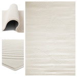 Dywan 160x230 do salonu pętelkowy duży japandi nowoczesny ciężki gruby POLO - Path Grey (Szary)