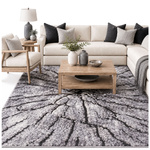 NOVO Strado modern tree trunk carpet for living room delicate gray velvet pattern Gray Trunk 160x200 cm