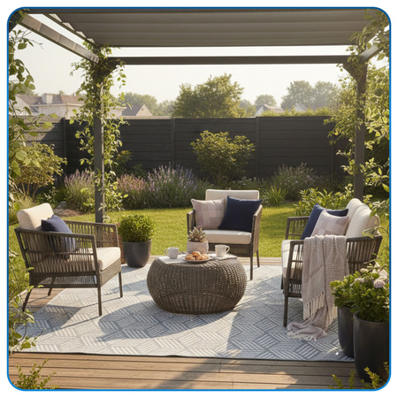Dywan zewnętrzny Fiesta 140x200 cm - wodoodporny na taras, balkon i do ogrodu