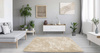 Dywan Shaggy antypoślizgowy nowoczesny salon miękki puszysty 60x120, beżowy