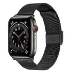 Stalowa bransoleta pasek do Apple Watch 7 41mm (Czarna)