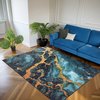 NOVO Strado modern carpet for living room marble pattern velvet Malachite 160x200 cm