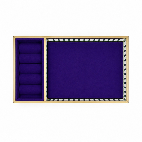 Szklana szkatułka na biżuterię 26x13x4cm 4A Purple