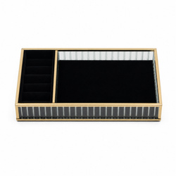 Szklana szkatułka na biżuterię 26x13x4cm 4A Black