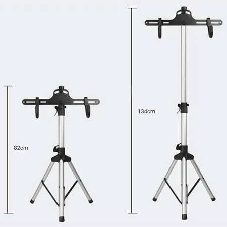 Regulowany serwisowy stojak z hakami na rower (Szary)