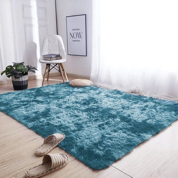 Dywan Shaggy Ombre 80x150 cm, granatowy - miękki do salonu i sypialni
