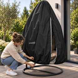 Pokrowiec na krzesło wiszące 158x108cm - Black